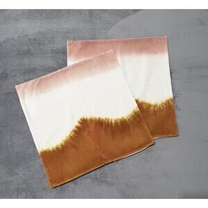 West Elm Dip Dye Pillow COVER ONLY Qty 2